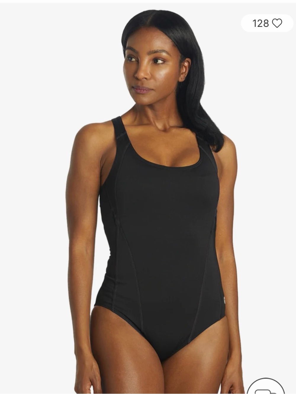 TYR Performance NWT Women's Black Scoop Neck One-Piece Swimsuit Size 16